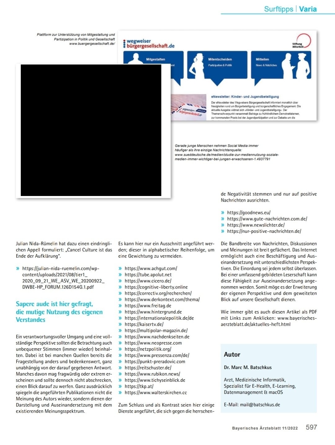 Bayerische Ärztekammer manipuliert Willi Menzel Gedanken und Meinungen