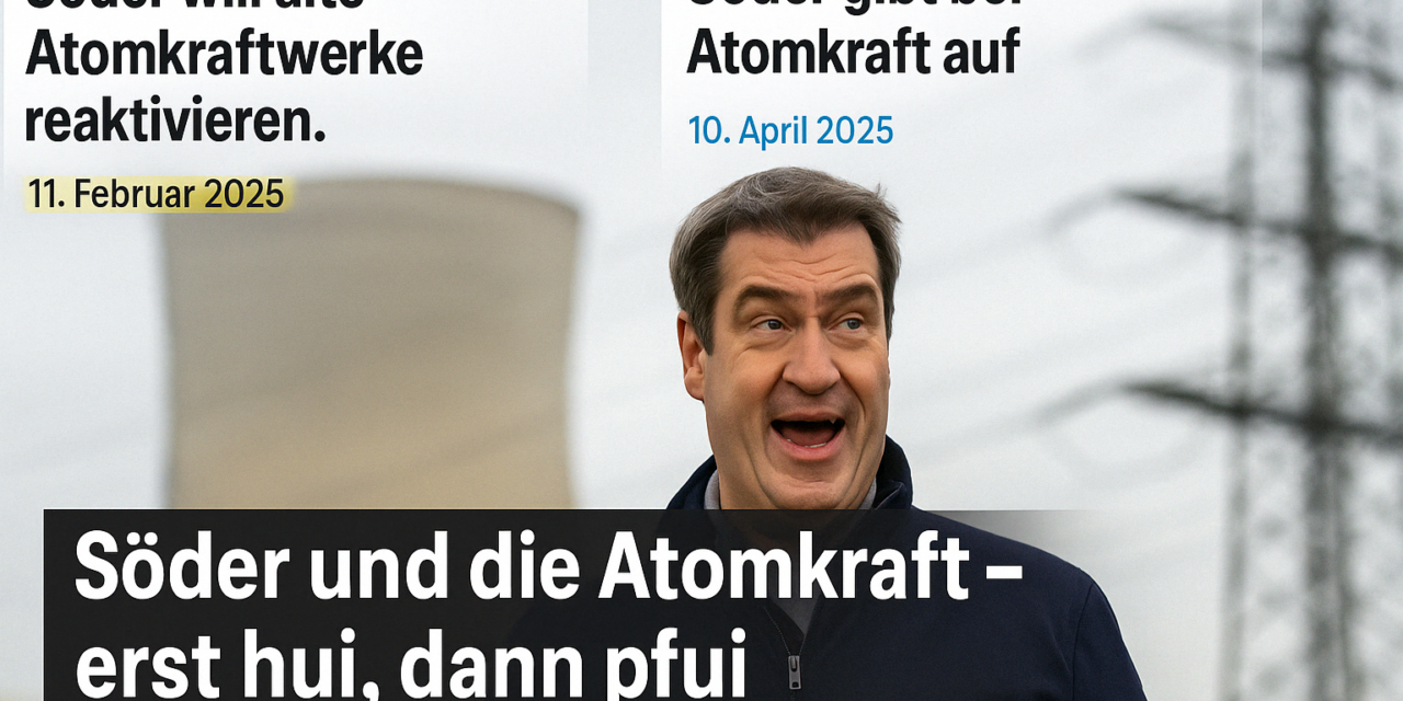 Söder und die Atomkraft – erst hui, dann pfui