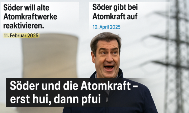 Söder und die Atomkraft – erst hui, dann pfui