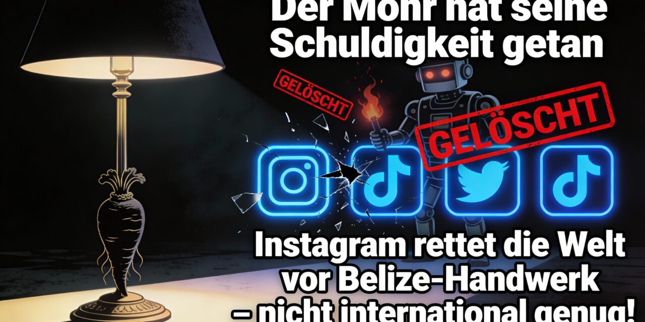 Der Mohr hat seine Schuldigkeit getan, oder?